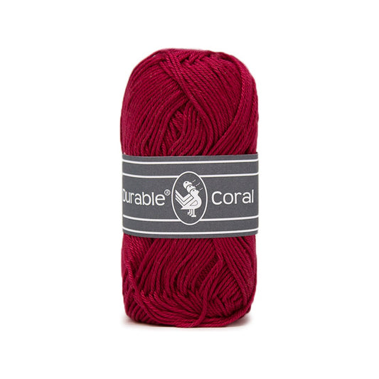 Durable Coral garen in de kleur Bordeaux