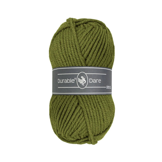 Durable Dare garen in kleur 2168 Khaki voor haken, te koop bij De Garengarage.