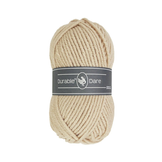 Durable Dare garen in kleur 2212 Linen voor haken, te koop bij De Garengarage.