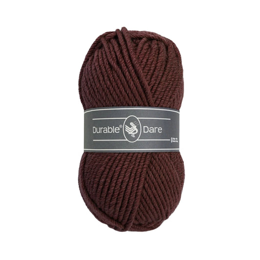 Durable Dare garen in kleur 2230 Dark Brown voor haken, te koop bij De Garengarage.