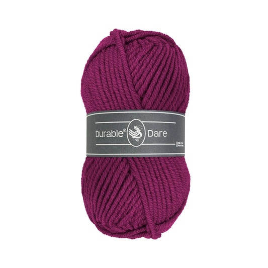Durable Dare garen in kleur 249 Plum voor haken, te koop bij De Garengarage.