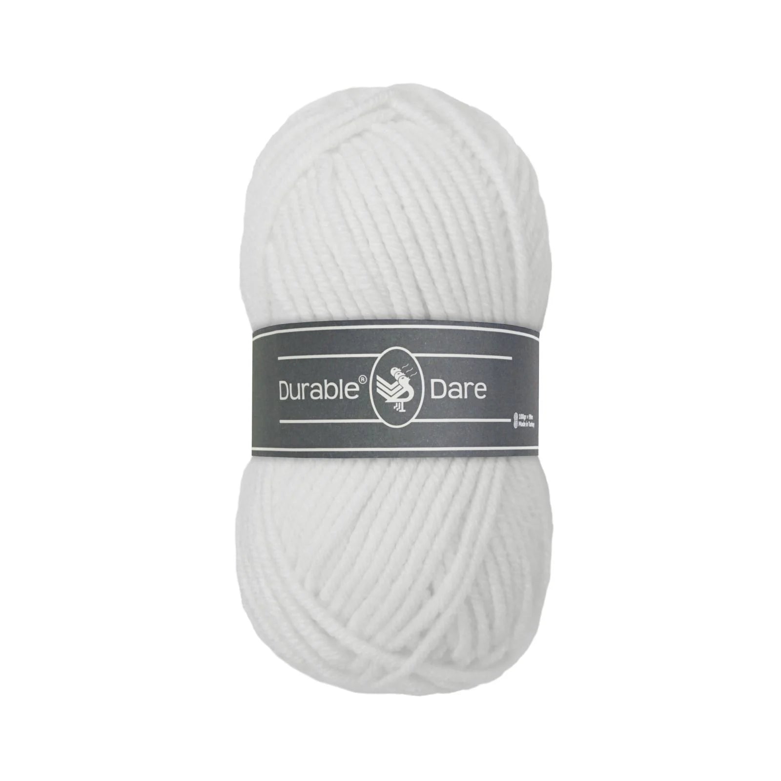 Durable Dare garen in kleur 310 White voor haken, te koop bij De Garengarage.