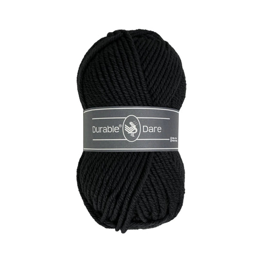 Durable Dare garen in kleur 325 Black voor haken, te koop bij De Garengarage.