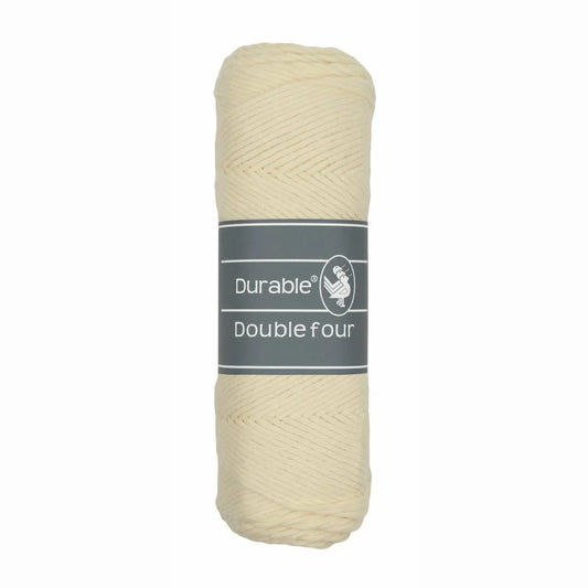 Durable Double Four garen in kleur 2172 Cream voor haken, te koop bij De Garengarage.