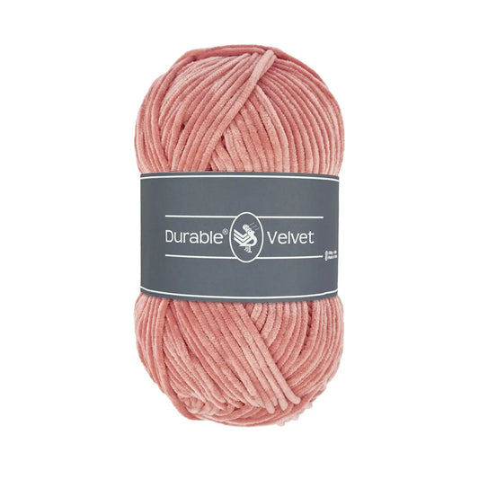Durable Velvet garen in kleur 225 Vintage Pink voor haken, te koop bij De Garengarage.