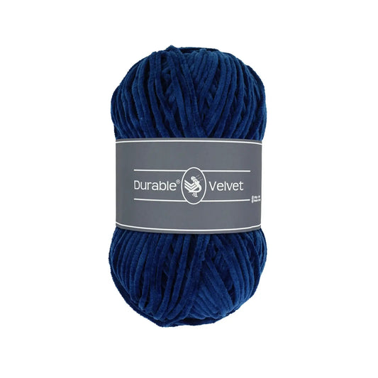 Durable Velvet garen in kleur 370 Jeans voor haken, te koop bij De Garengarage.